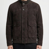 Suede blouson jacket