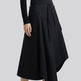 Bottega Veneta Compact cotton toile midi skirt