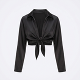 Moeva Greta tie-front blouse