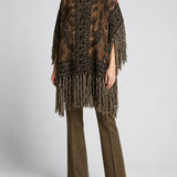 Etro Leopard-jacquard mohair cape