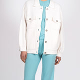 Contrast‑stitching denim jacket