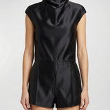 Double silk duchesse playsuit