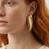 Bottega Veneta Large Prisma gold earrings
