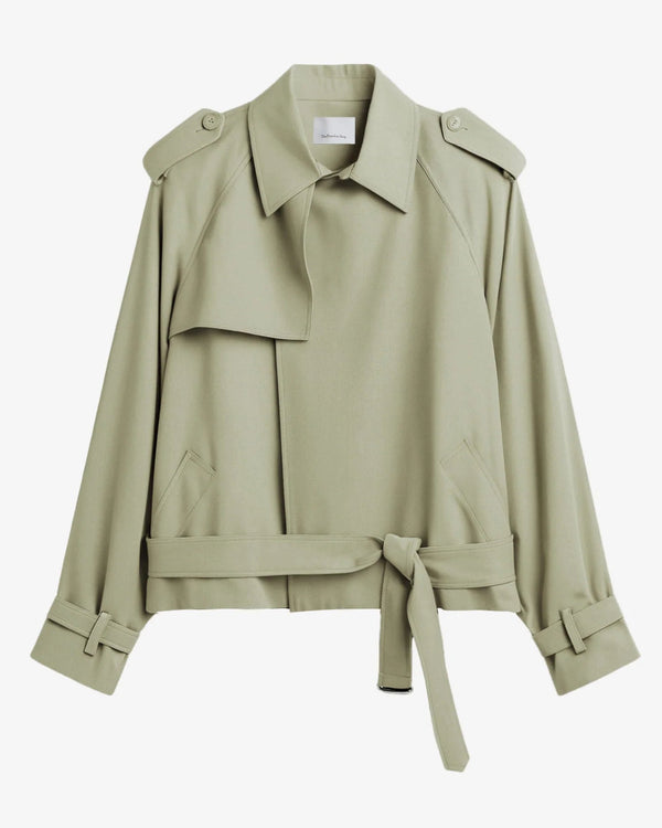The Frankie Shop Elva fluid short trench coat