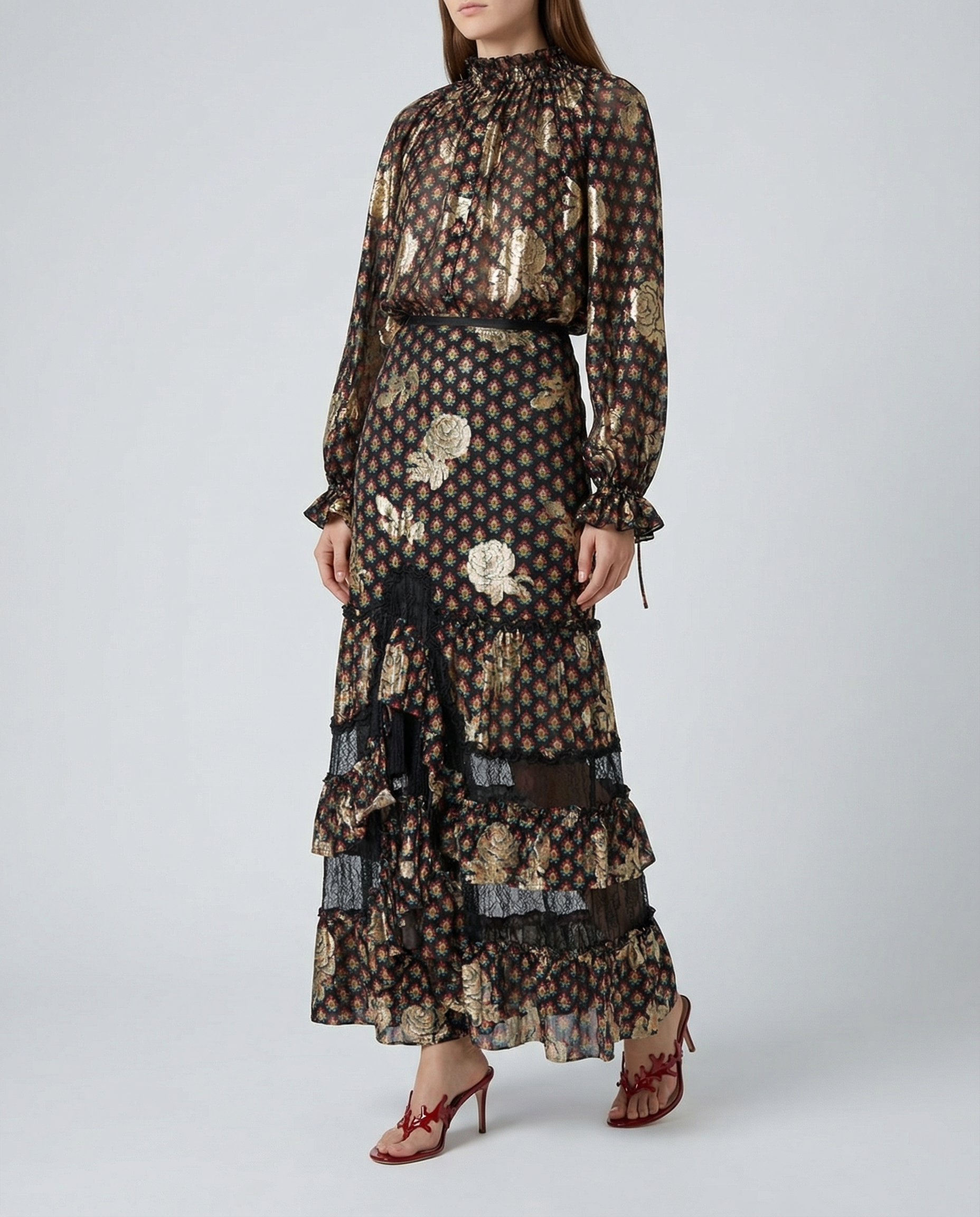 Etro Floral embroidered silk maxi skirt Luisa World Etro Floral embroidered silk maxi skirt Luisa World