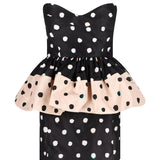 Fendi Falena Dots taffeta bustier mini dress