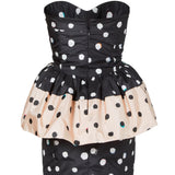 Fendi Falena Dots taffeta bustier mini dress