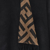 Reversible wool-cashmere cape