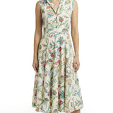 Floral print sleeveless midi dress