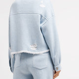 Fringed denim jacket