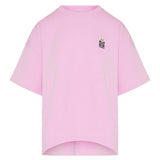 Futurist cat embroidery cotton t‑shirt