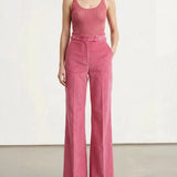 Vesta cotton corduroy straight-leg pants