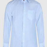 Gucci Striped cotton shirt with web detail