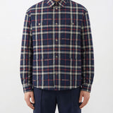 Tartan cotton jacquard padded shirt