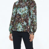Printed silk twill shirt