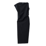 Jacquemus Drap asymmetric midi dress