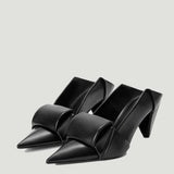 Loewe Origami flap back leather pumps