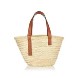 Palm leaf large basket bag
