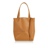Puzzle Fold mini leather tote
