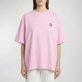 Futurist cat embroidery cotton t‑shirt