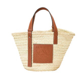 Loewe Medium leather-trimmed basket tote