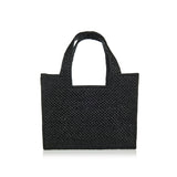 Font small raffia tote bag