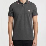Moncler Tricolour-trimmed cotton piqué polo shirt