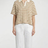 Striped cotton polo shirt