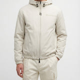 Berguns reversible hooded down bomber jacket