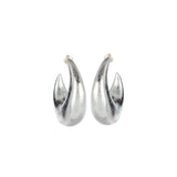 Half moon stud earrings