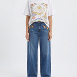 New Beginnings printed cotton t-shirt