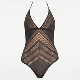 Moeva Villione v-neck knitted one-piece swimsuit