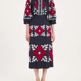 Oxo cotton midi dress