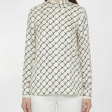 Printed silk twill shirt