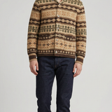 RRL Jacquard-knit linen-blend cardigan