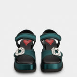 Roger Vivier slidy viv wedge satin sandals