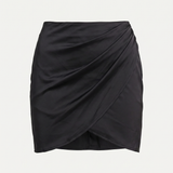 Moeva Antonia satin wrap mini skirt