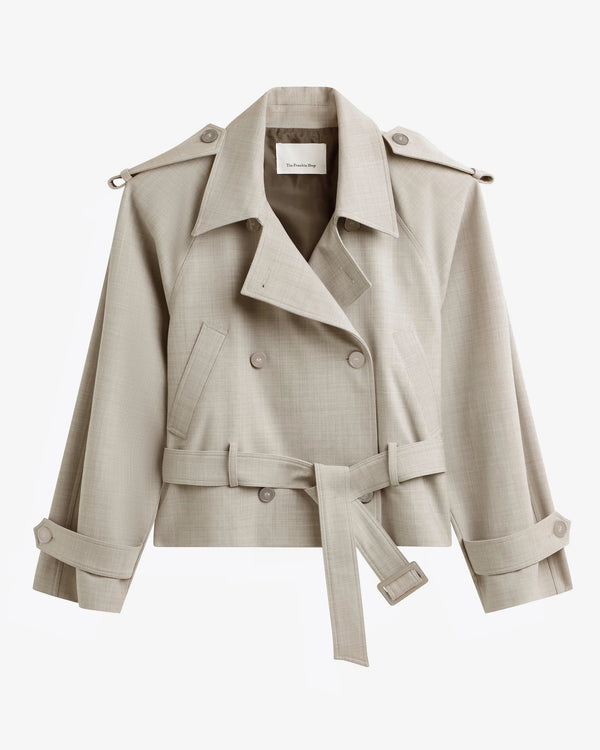 The Frankie Shop Stan cropped trench coat
