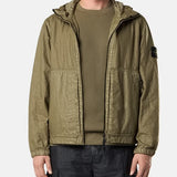 Stone Island Hooded organic-look nylon panama jacket