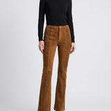 Stouls Suede flared-hem trousers