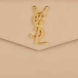 Uptown leather clutch