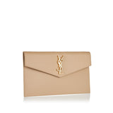 Uptown leather clutch