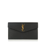 Uptown leather clutch