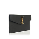 Uptown leather clutch