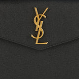 Uptown leather clutch