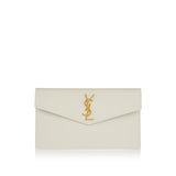 Uptown leather clutch