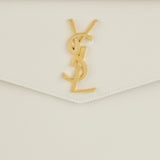 Uptown leather clutch