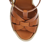Saint Laurent Tribute leather wedge espadrilles
