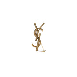 Saint Laurent Textured logo letter brooch