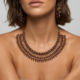 Ruru Tagua Selva Dorada necklace & earrings set